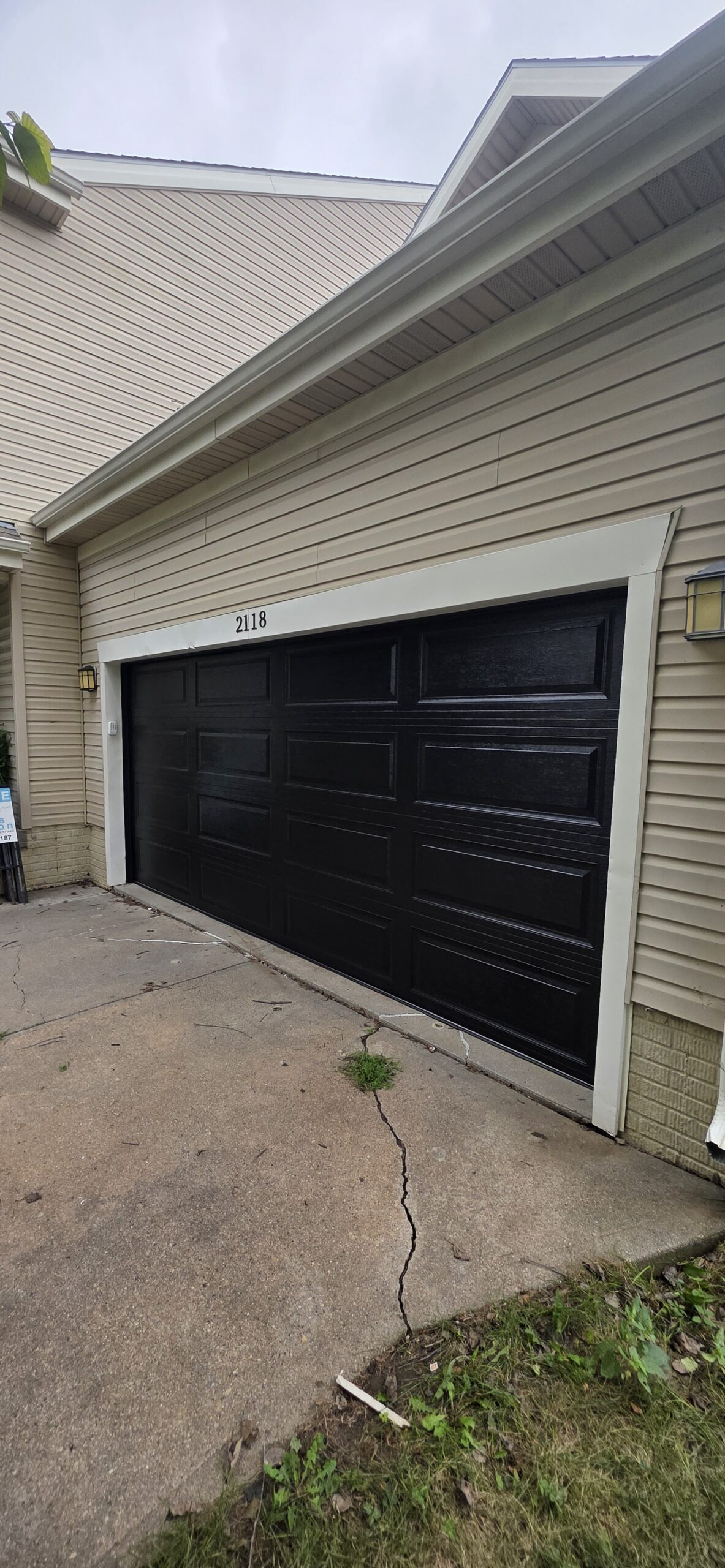 Black Long Panel Garage Door